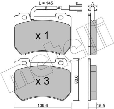 Brake Pad Set, disc brake 22-0848-0