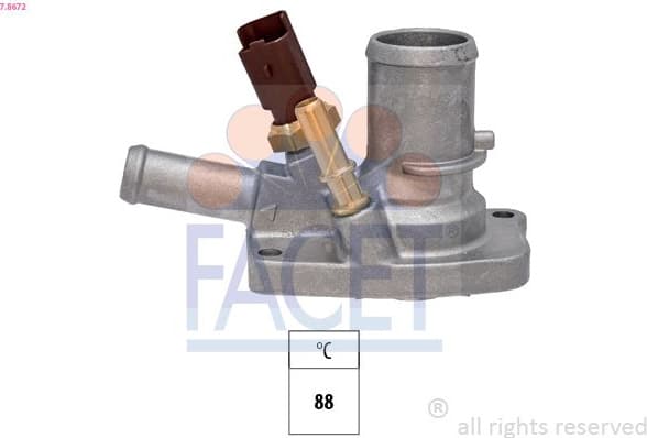 Thermostat, coolant Made in Italy - OE Equivalent 7.8672