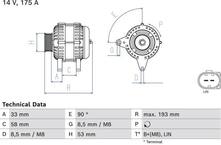 Alternator 0 986 081 850 - image 3