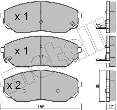 Brake Pad Set, disc brake 22-0515-0