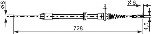Cable Pull, parking brake 1 987 482 301 - image 2