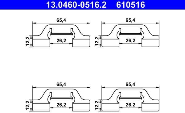 Accessory Kit, disc brake pad 13.0460-0516.2