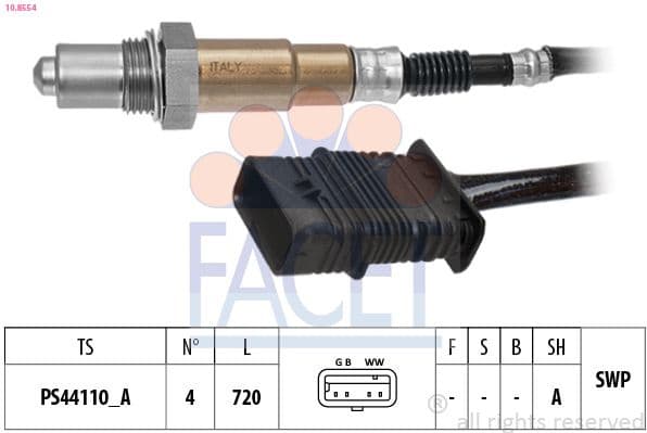 Oxygen Sensor Made in Italy - OE Equivalent 10.8554