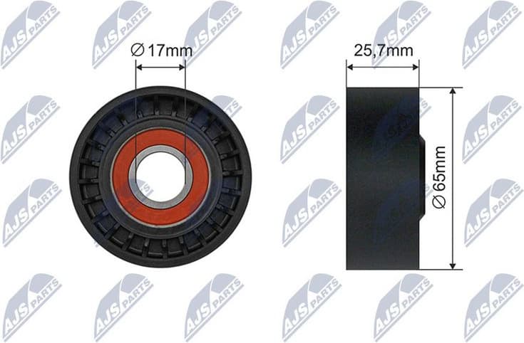 Tensioner Pulley, V-ribbed belt RNK-MZ-020