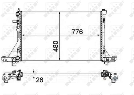 Radiator, engine cooling 58482A