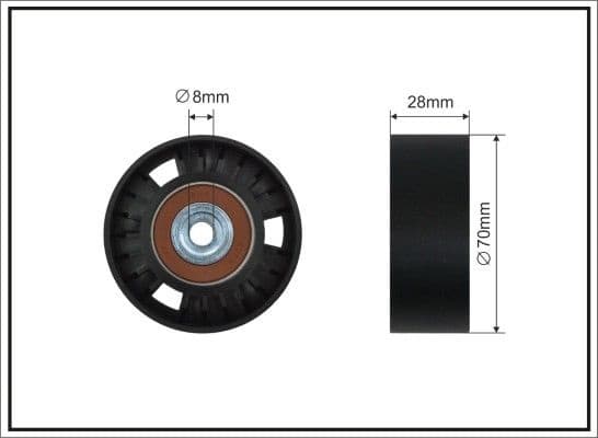 Deflection/Guide Pulley, V-ribbed belt 370-14 SC