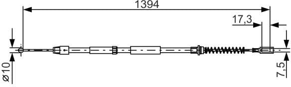 Cable Pull, parking brake 1 987 482 033 - image 2
