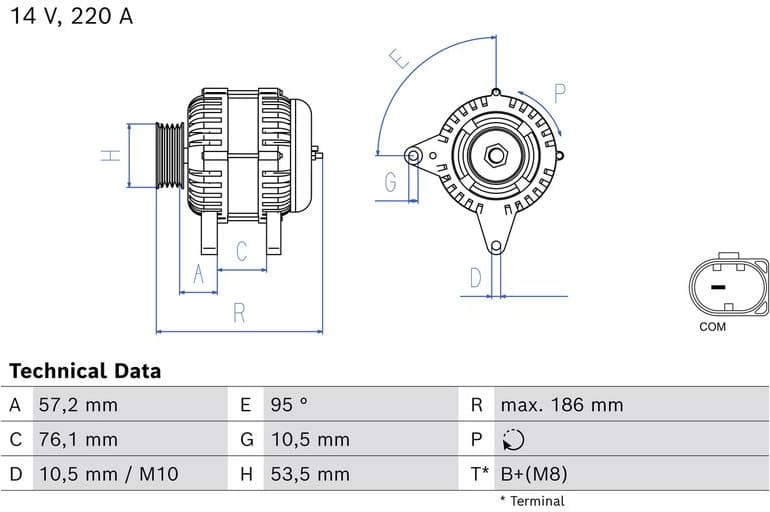 Alternator 0986084960