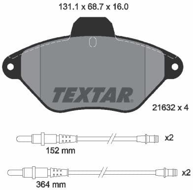 Brake Pad Set, disc brake 2163201