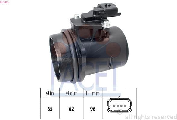 Mass Air Flow Sensor OE Equivalent 10.1463