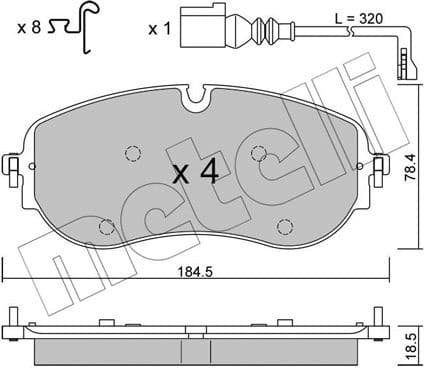 Brake Pad Set, disc brake 22-1320-0