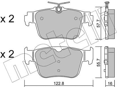 Brake Pad Set, disc brake 22-1317-0