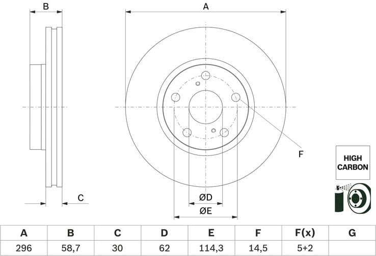 Brake Disc 0 986 479 G67