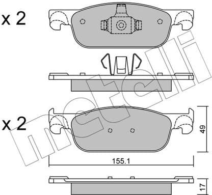Brake Pad Set, disc brake 22-1109-0