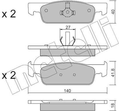 Brake Pad Set, disc brake 22-0975-3
