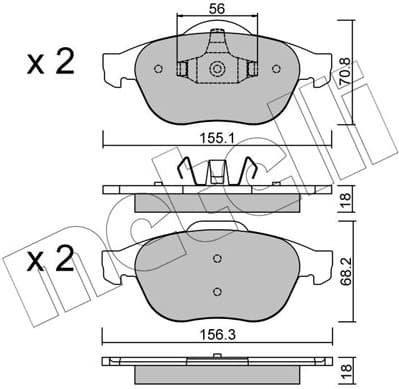 Brake Pad Set, disc brake 22-0336-1