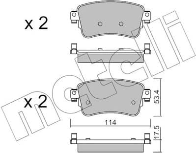 Brake Pad Set, disc brake 22-1108-0