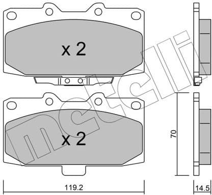 Brake Pad Set, disc brake 22-0413-0