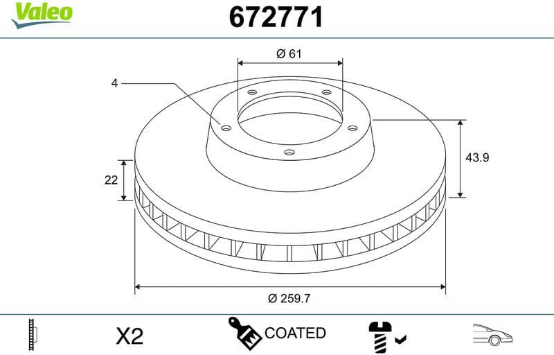 Brake Disc COATED 672771