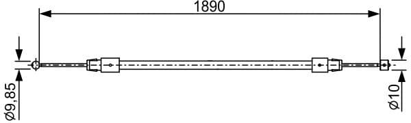 Cable Pull, parking brake 1 987 482 444 - image 2