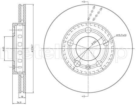 Brake Disc 23-0614C - image 2