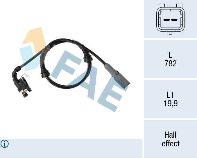 Sensor, wheel speed 78548