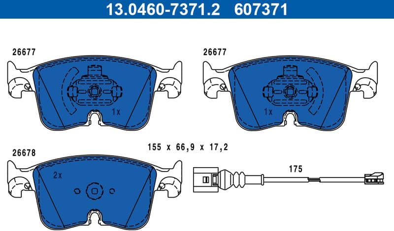 Brake Pad Set, disc brake 13.0460-7371.2
