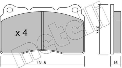 Brake Pad Set, disc brake 22-0288-1