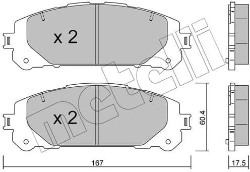 Brake Pad Set, disc brake 22-1367-0