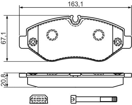 Brake Pad Set, disc brake 0986494728 - image 2