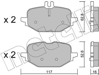 Brake Pad Set, disc brake 22-1359-0