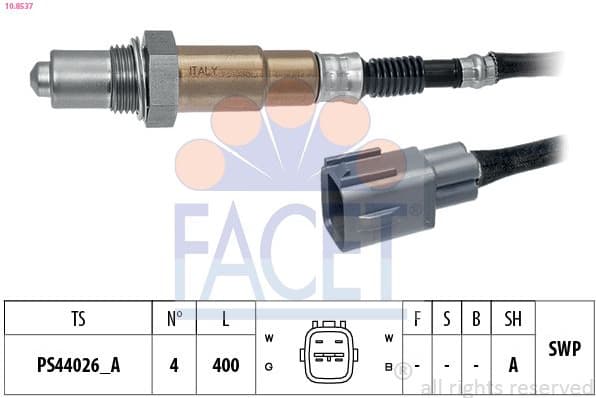Oxygen Sensor Made in Italy - OE Equivalent 10.8537