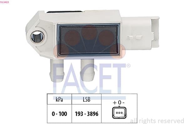 Air Pressure Sensor, altitude adaption OE Equivalent 10.3423