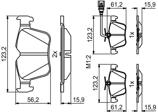 Brake Pad Set, disc brake 0986494835 - image 14