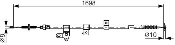 Cable Pull, parking brake 1 987 482 346 - image 2