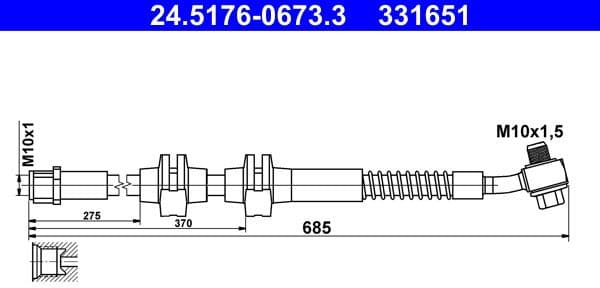 Brake Hose 24.5176-0673.3