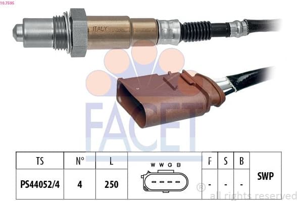 Oxygen Sensor Made in Italy - OE Equivalent 10.7595