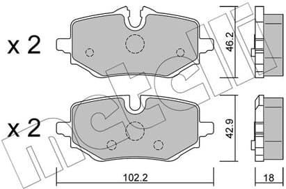 Brake Pad Set, disc brake 22-1368-0