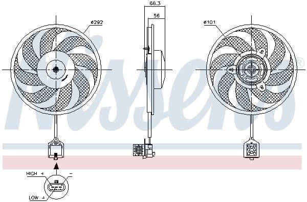 Fan, engine cooling 85596