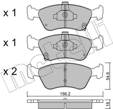 Brake Pad Set, disc brake 22-0287-0