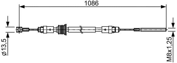 Cable Pull, parking brake 1 987 482 547 - image 2