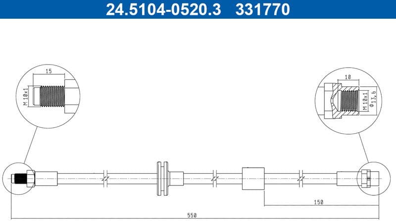 Brake Hose 24.5104-0520.3
