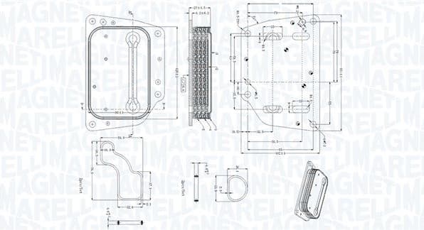Oil Cooler, engine oil 350300005400