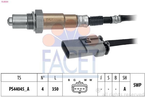 Oxygen Sensor Made in Italy - OE Equivalent 10.8584