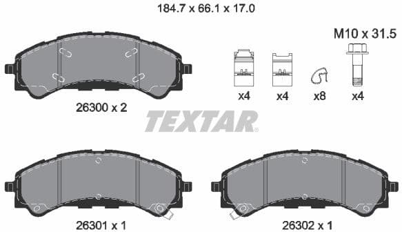 Brake Pad Set, disc brake Q+ 2630001