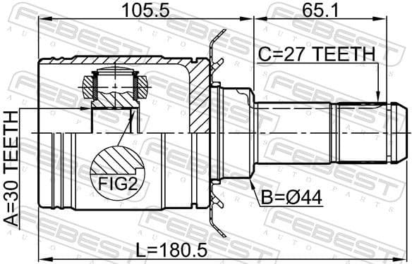 Joint Kit, drive shaft 1911-F30R - image 2