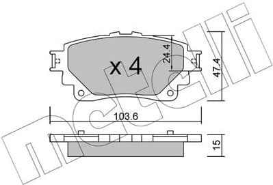 Brake Pad Set, disc brake 22-1290-0