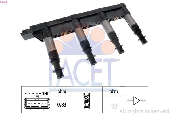 Ignition Coil OE Equivalent 9.6383