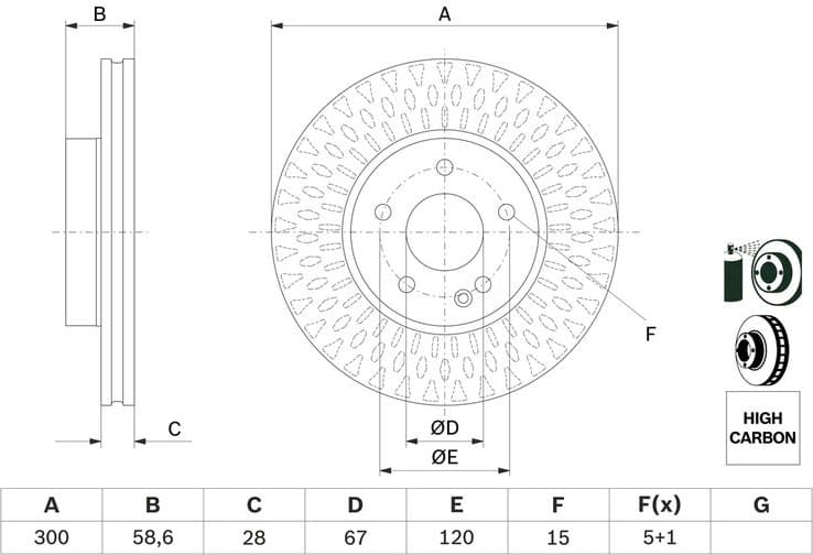 Brake Disc 0986479E53