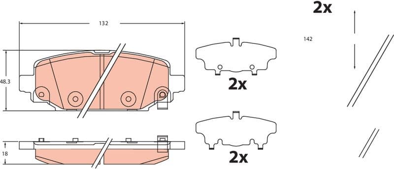 Brake Pad Set, disc brake GDB2461